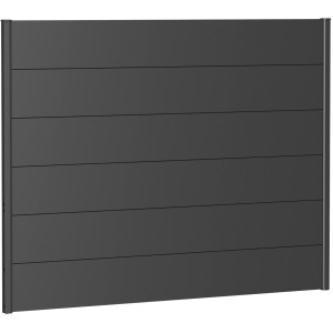 Panneau mural brise-vue Biohort gris foncé métallisé, 180x135cm, pour jardin.