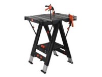 Arbeitstisch mit Spannzangen klappbar Schwarz Orange (HxBxT) 70 x 55 x 69 cm