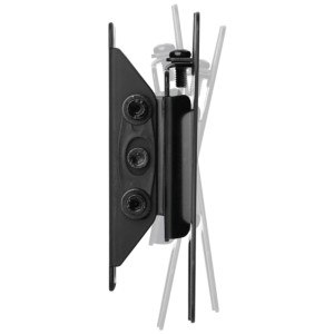 Support mural TV Schwaiger Tilt 1, noir, inclinable pour petits écrans jusqu'à 29 pouces.