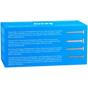 Knauf Diamantschraube XTN 3.9x38mm, 250 pz in scatola. Accessorio per cartongesso.