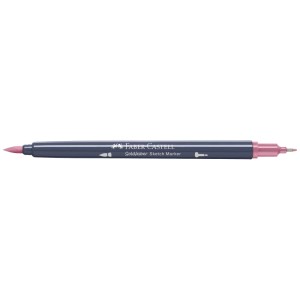 Faber-Castell Goldfaber Sketch Marker in Vintagerosa mit Pinsel- und Finelinerspitze.