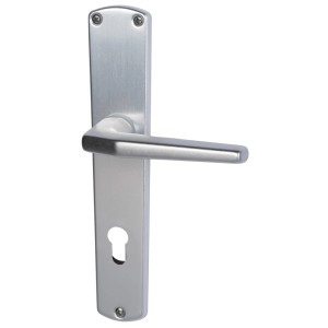 Alpertec Langschild-Garnitur Maria, F1 eloxiert, für Tür mit Profilzylinder (72mm)