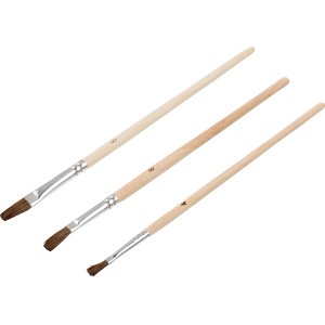 Set di pennelli per ritocchi LUX, 3 pennelli con larghezza 4 mm, 6 mm e 8 mm per ritocchi precisi.