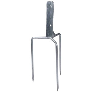 Supporto a terra Videx per paravento balcone, zincato a caldo, 37,5x17,3 cm.