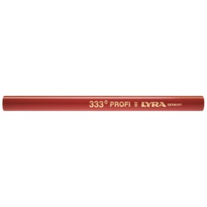 Matita da carpentiere rossa Lyra 333, 24 cm, per marcature precise su legno.