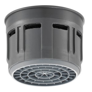 Inserto Neoperl Cascade SLC, aeratore grigio scuro per rubinetto vasca.