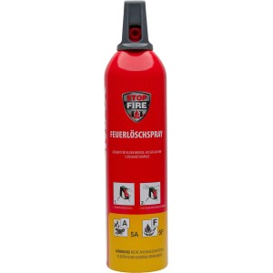 Spray anti-feu Stopfire 750ml pour maison, voiture et camping. Protection incendie en cas d'urgence.