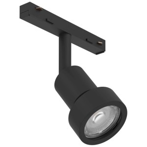 Spot noir Eglo Spot EasyTrack Ring GU10 pour systèmes de rails, ampoule non incluse.