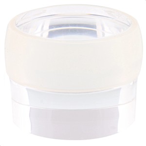 Fermaporta a pavimento trasparente Wagner Clear, Ø 40 mm, altezza 30 mm.