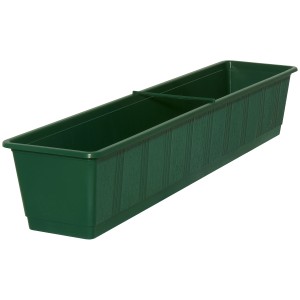 Jardinière standard Geli vert foncé, env. 80 cm, avec structure en bois.
