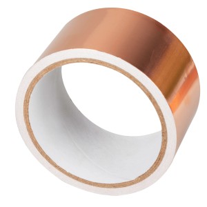 Nastro antilimaccia in rame Windhager, 5 cm di larghezza e 600 cm di lunghezza, su rotolo.