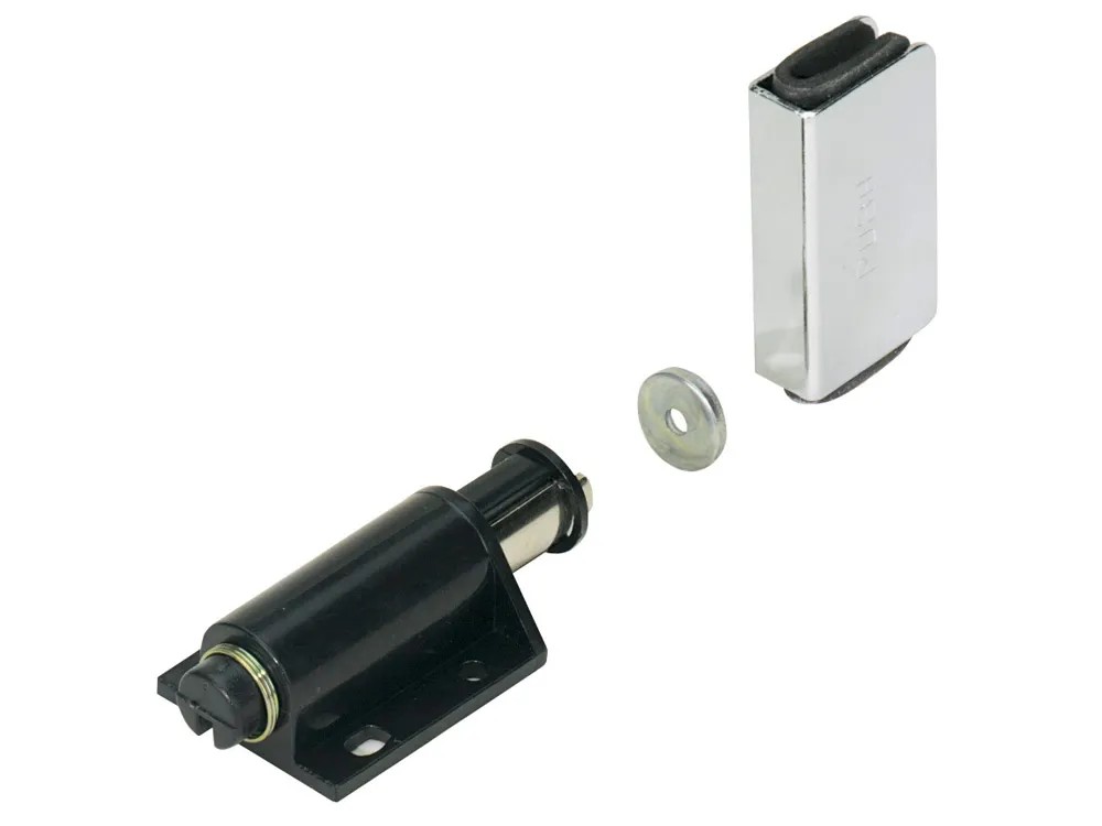 Druckmagnetschnäpper 46284 | Haftkraft 0,9-1,3kg | Hub 11mm | Schwarz