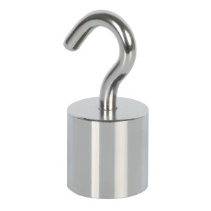Gancio magnetico Fix-o-moll, neodimio, 52 mm, argento, per appendere utensili domestici.
