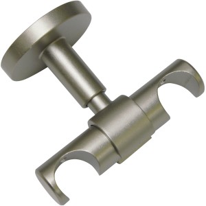 Supporto a soffitto Gardinia Europa, argento satinato, per bastoni per tende, doppio.