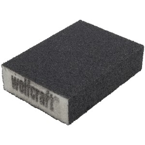 Blocco abrasivo Wolfcraft, grana 40/80, per legno, metallo e plastica.