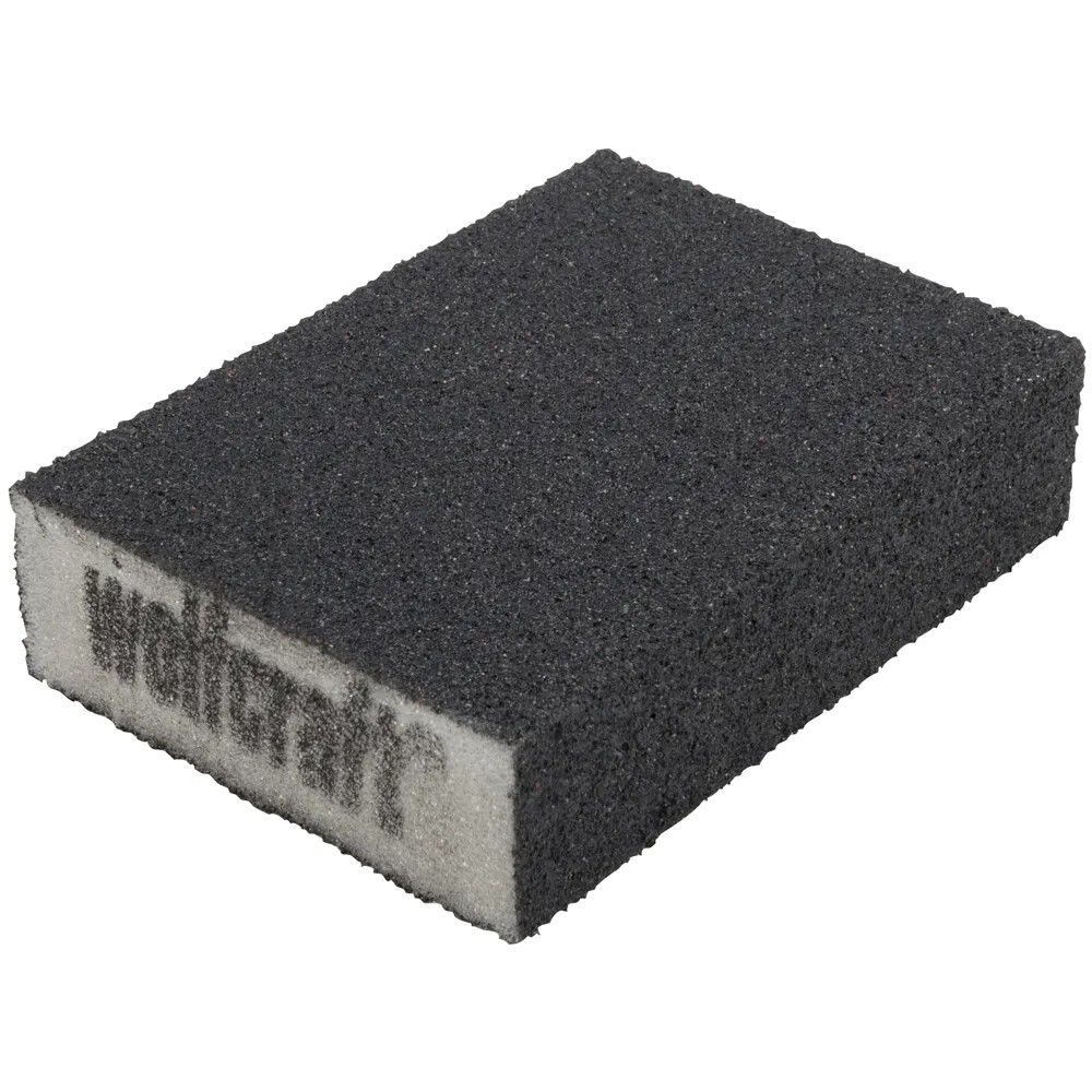 Bloc Mousse Abrasif Wolfcraft - Grain 120 Pour Ponçage Précis