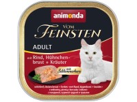 Vom Feinsten Katzen-Nassfutter Adult Rind und Hühnchenbrust und Kräuter je 100 g