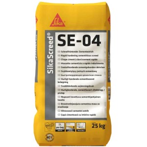 SikaScreed SE-04 massetto cementizio in sacco da 25 kg, a presa rapida per interni ed esterni.