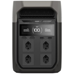 Ecoflow Delta 3 Powerstation avec 1024 Wh, 4 prises AC et écran. Idéal pour le camping et l'alimentation de secours.