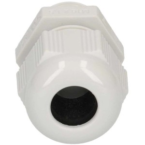 Presse-étoupe gris M20 x 1,5 IP68 pour entrée de câble et usage extérieur.