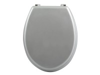 MSV WC-Sitz Cleo MDF Silbergrau (HxBxT) 45 x 37 x 5,6 cm
