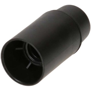 Douille noire E14 lisse M10 x 1 pour installation de lampe.
