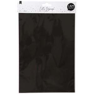 Feuille magnétique A4 I Am Creative, 1 mm d'épaisseur, noire, à découper pour bureau, école, maison.