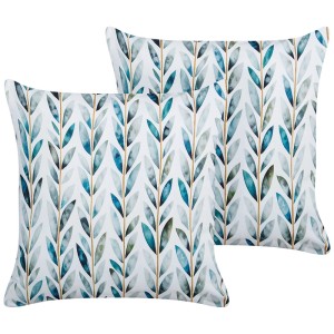 Beliani Cuscini da giardino Loano in poliestere bianco 45 x 45 cm / set da 2