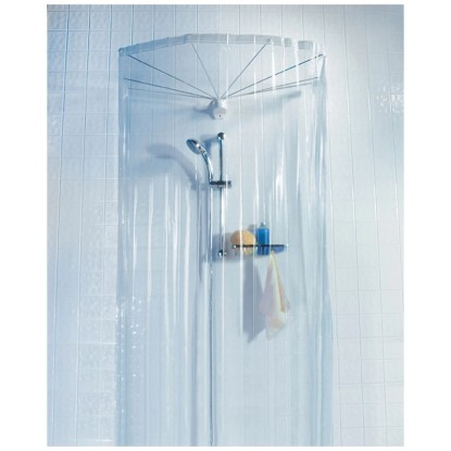 Spirella Duschvorhang Ombrella Transparent 200 x 170 cm