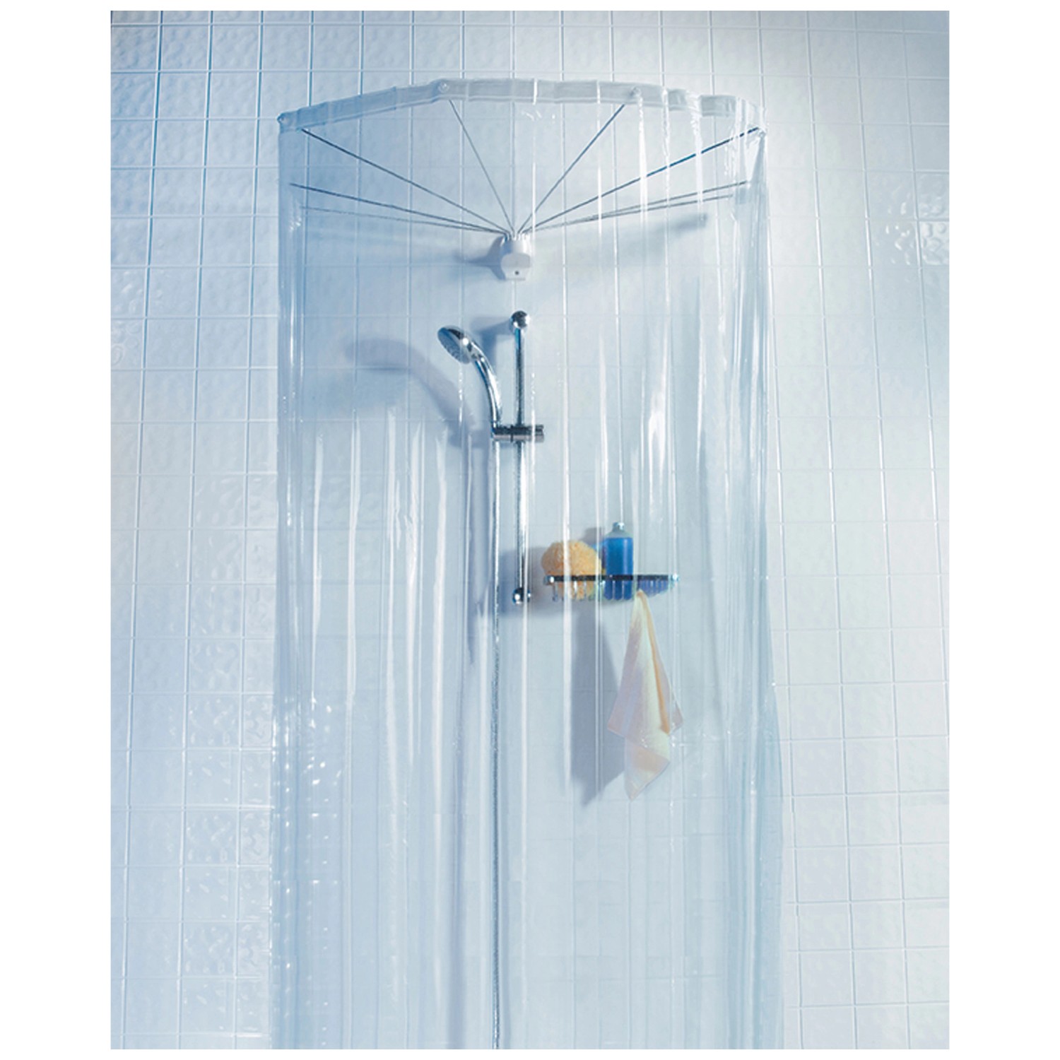 Spirella Duschvorhang Ombrella Transparent 200 x 170 cm kaufen bei OBI