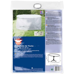 Copertura trasparente per tavoli, tessuto PE, 143x93x83 cm, impermeabile e resistente ai raggi UV.