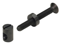 Hettich Verbindungsbeschlag mit Kloben geschwärzt Stahl M6 x 80 mm / 8 Stk.