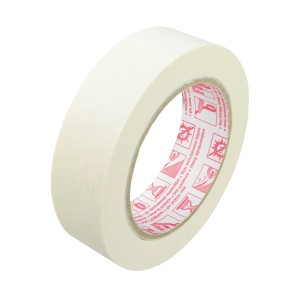 Ruban de masquage crêpe plat LUX, beige, rouleau de 50 m x 30 mm pour des bords nets.