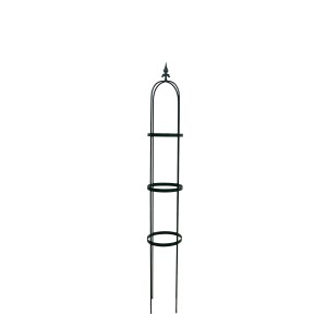 Montana-grüner Obelisk Oscar, 160 cm hoch, aus Metall für den Garten.