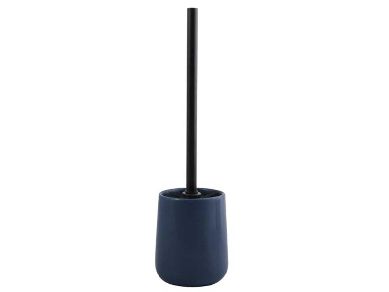 Scopino WC Con Supporto In Ceramica MAONIE – Colore Petrolio Opaco, Set Igienico Con Contenitore Chiuso Per Bagno Moderno