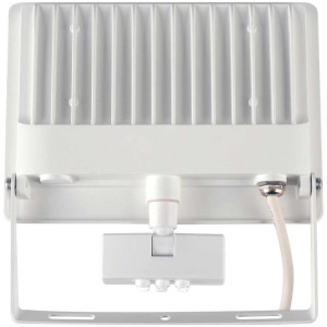 Projecteur LED Steffen blanc avec détecteur, vue détaillée de l'arrière.