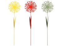 Mica Decorations Gartenstecker Blumen Rot 90,5 x 20 cm