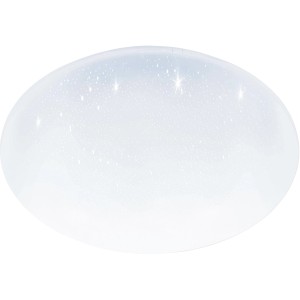 Lampada da soffitto a LED Eglo Pogliola-S bianca e rotonda con effetto cristallo, diametro 50 cm.