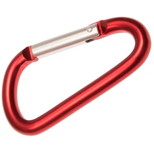 Roter Conacord Aluminium Karabinerhaken, 8x80mm, für vielseitige Anwendungen.