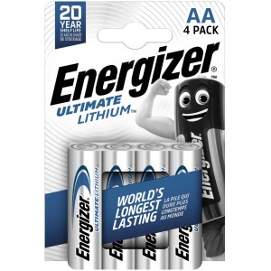 Energizer Ultimate Lithium Batterie AA, confezione da 4