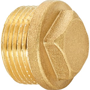 Tappo filettato in ottone 26,4 mm (R 3/4) per sigillare raccordi filettati.
