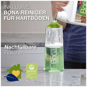 Bona Premium Spray Mop: Ricarica della bottiglia di detergente per pavimenti duri.