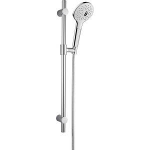 Ensemble de douche Aurlane Silver Paradise Chrome avec barre et douchette.