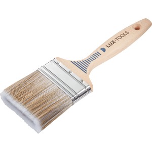 Pennello piatto LUX per verniciatura 60 mm con manico in legno e setole chiare.