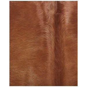 Braun gemusterter Kuhfell-Teppich Nasqu aus Echtleder (2-3 qm).