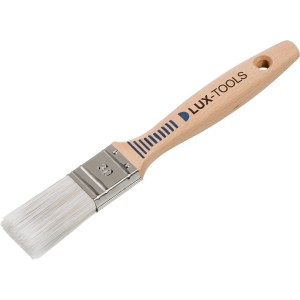 Pennello piatto LUX per verniciatura 30mm, pennello con manico in legno chiaro e setole sintetiche.