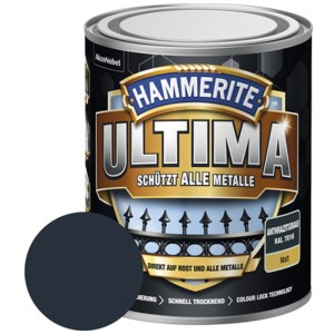 Dose Hammerite Metall-Schutzlack Ultima, Anthrazitgrau matt, 750ml. Metalllack für Rostschutz.