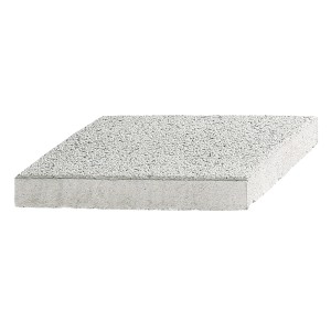 Weiße Gomera Mauerabdeckplatte, 40x28x6 cm, für Mauersysteme und Einfassungen.