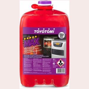 Bidon rouge de 20L de pétrole Toyotomi Max pour poêles à pétrole.