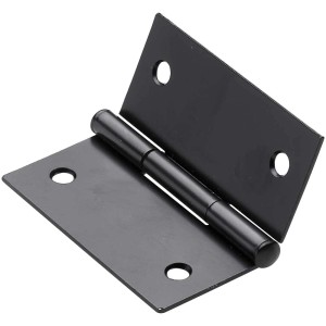 Charnière angulaire Hettich en acier noir, pour accessoires de meubles, 50x50x1 mm.